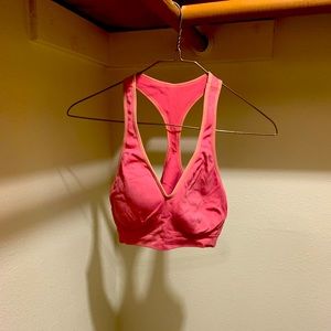 Pink sports bra